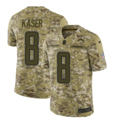 Youth Nike Los Angeles Chargers #8 Drew Kaser Limited Camo 2018 Salute to Service NFL Jersey