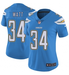 Women's Nike Los Angeles Chargers #34 Derek Watt Electric Blue Alternate Vapor Untouchable Limited Player NFL Jersey