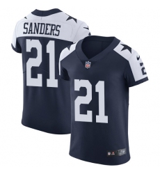 Men's Nike Dallas Cowboys #21 Deion Sanders Navy Blue Throwback Alternate Vapor Untouchable Elite Player NFL Jersey