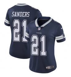 Women's Nike Dallas Cowboys #21 Deion Sanders Navy Blue Team Color Vapor Untouchable Limited Player NFL Jersey