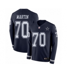 Men's Nike Dallas Cowboys #70 Zack Martin Limited Navy Blue Therma Long Sleeve NFL Jersey