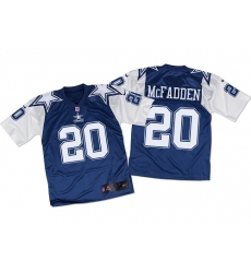 Men's Nike Dallas Cowboys #20 Darren McFadden Elite Navy/White Throwback NFL Jersey