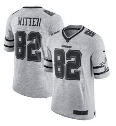 Men's Nike Dallas Cowboys #82 Jason Witten Limited Gray Gridiron II NFL Jersey