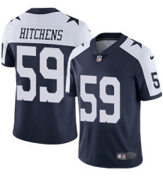 Men's Nike Dallas Cowboys #59 Anthony Hitchens Navy Blue Throwback Alternate Vapor Untouchable Limited Player NFL Jersey