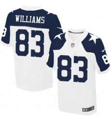 Men's Nike Dallas Cowboys #83 Terrance Williams Elite White Throwback Alternate NFL Jersey