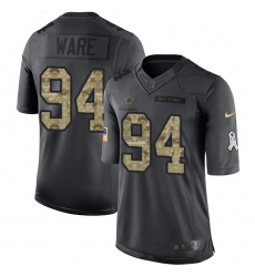 Youth Nike Dallas Cowboys #94 DeMarcus Ware Limited Black 2016 Salute to Service NFL Jersey