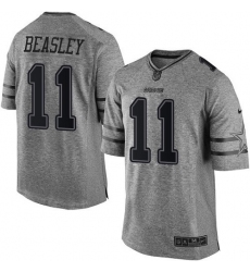 Men's Nike Dallas Cowboys #11 Cole Beasley Limited Gray Gridiron NFL Jersey