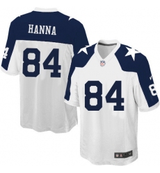 Men's Nike Dallas Cowboys #84 James Hanna Game White Throwback Alternate NFL Jersey