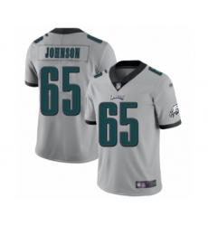 Women's Philadelphia Eagles #65 Lane Johnson Limited Silver Inverted Legend Football Jersey