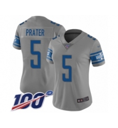 Women's Detroit Lions #6 Sam Martin Limited Gray Inverted Legend 100th Season Football Jersey
