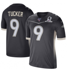 Men's Nike Baltimore Ravens #9 Justin Tucker 2020 AFC Pro Bowl Game Jersey Anthracite Men's Nike Baltimore Ravens #9 Justin Tucker 2020 AFC Pro Bowl Game Jersey Anthracite