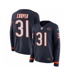 Women's Nike Chicago Bears #31 Marcus Cooper Limited Navy Blue Therma Long Sleeve NFL Jersey