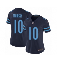 Women's Chicago Bears #10 Mitchell Trubisky Limited Navy Blue City Edition Football Jersey