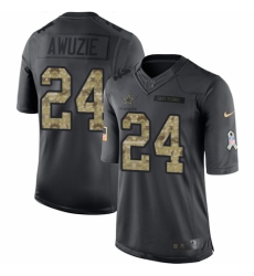 Men's Nike Dallas Cowboys #24 Chidobe Awuzie Limited Black 2016 Salute to Service NFL Jersey
