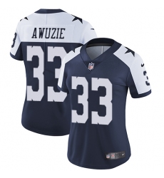 Women's Nike Dallas Cowboys #33 Chidobe Awuzie Elite Navy Blue Throwback Alternate NFL Jersey