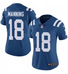 Women's Nike Indianapolis Colts #18 Peyton Manning Elite Royal Blue Team Color NFL Jersey