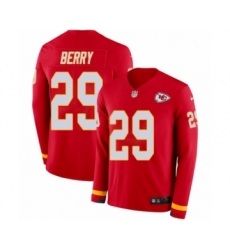 Men's Nike Kansas City Chiefs #29 Eric Berry Limited Red Therma Long Sleeve NFL Jersey