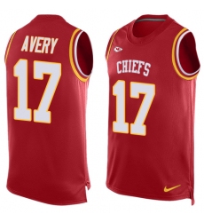 Men's Nike Kansas City Chiefs #17 Chris Conley Limited Red Player Name & Number Tank Top NFL Jersey