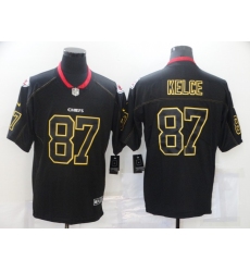 Men's Kansas City Chiefs #87 Travis Kelce Black Gold Nike Limited Jersey
