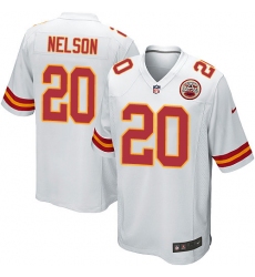 Men's Nike Kansas City Chiefs #20 Steven Nelson Game White NFL Jersey
