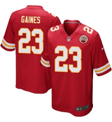 Men's Nike Kansas City Chiefs #23 Phillip Gaines Game Red Team Color NFL Jersey