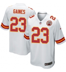 Men's Nike Kansas City Chiefs #23 Phillip Gaines Game White NFL Jersey