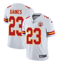 Men's Nike Kansas City Chiefs #23 Phillip Gaines White Vapor Untouchable Limited Player NFL Jersey
