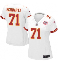 Women's Nike Kansas City Chiefs #71 Mitchell Schwartz Game White NFL Jersey